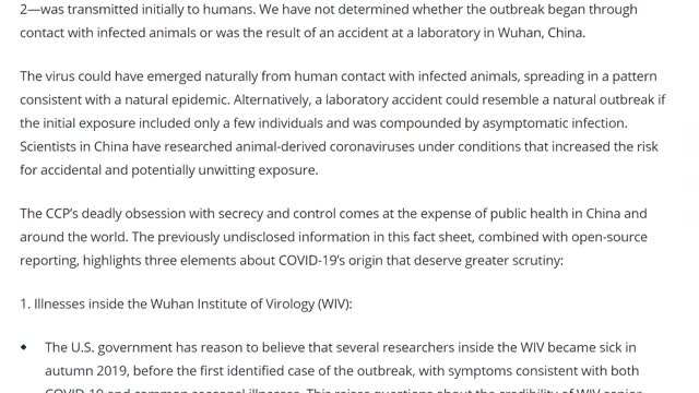 State Dept intensely OPPOSED Pompeo’s Wuhan lab probe; Biden orders ban on 59 CCP related firms