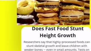 Does fast food stunt height