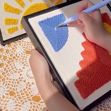 Creating some awesome art with punch needle! 😍
