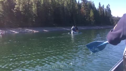 Canoeing in Grand Teton National Park.