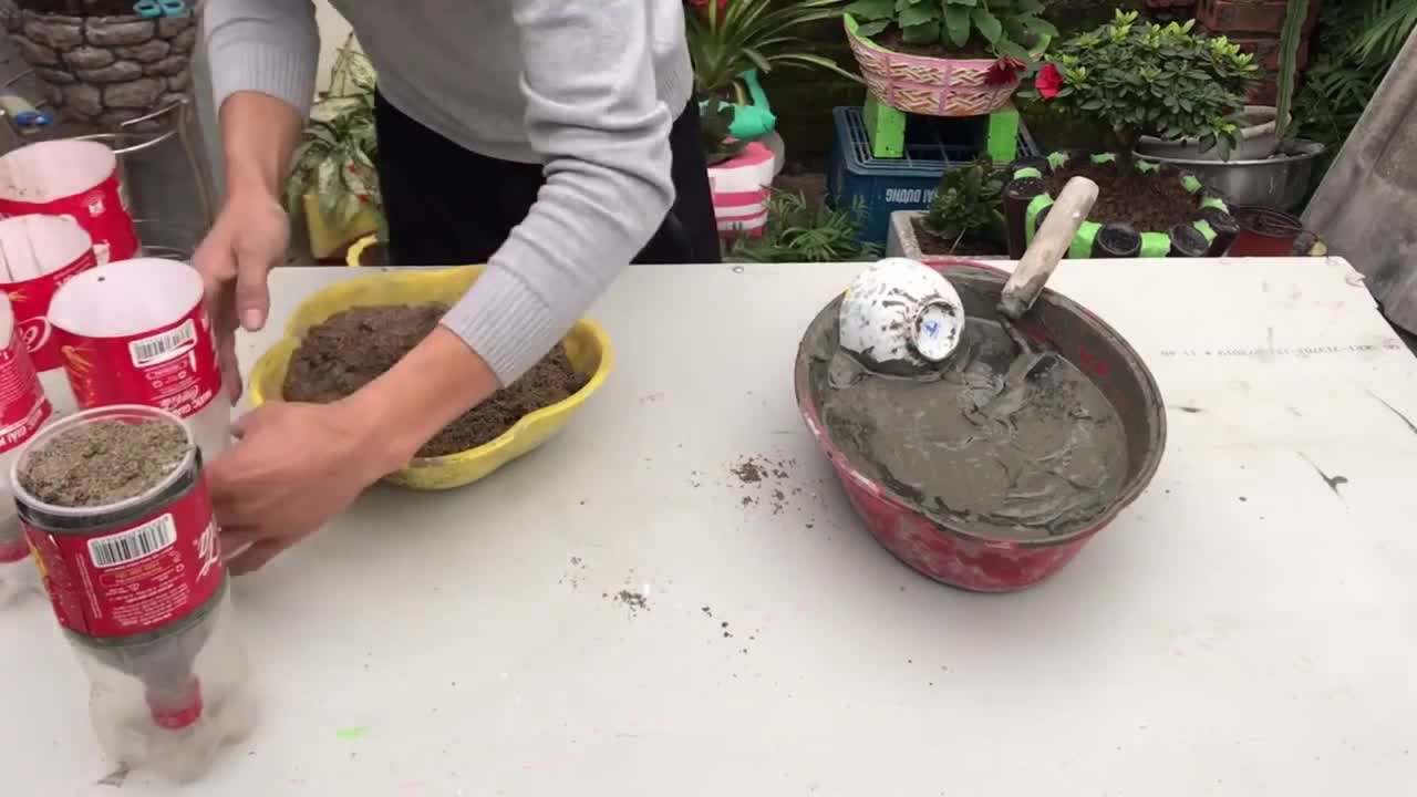 Cement Ideas And Old Plastic Bottles How To Make Unique And Beautiful Flower Pots At Home5