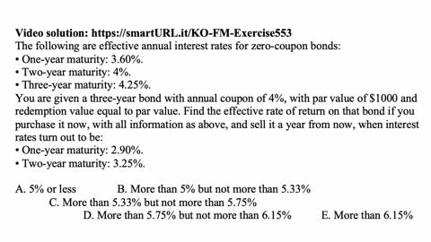 Exam FM exercise for June 21, 2022