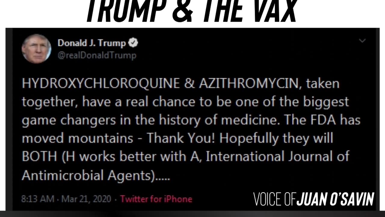 Trump & the Vax Juan O’Savin