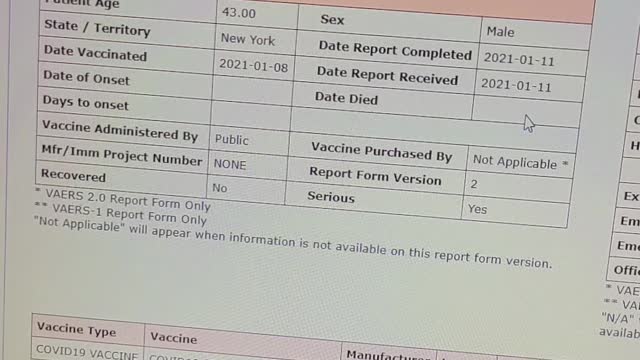 Access CDC Vaers - Deaths and Adverse Reactions After Receiving Covid 19 Vaccine
