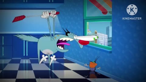 Oggy and cockroaches the funny video 📹 🤣
