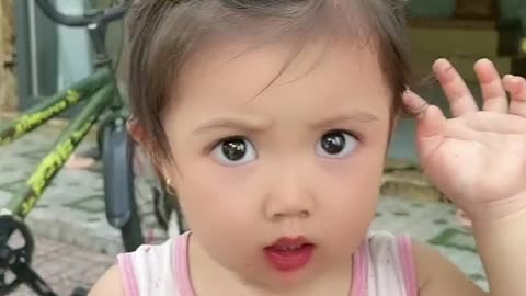 the girl is so cute