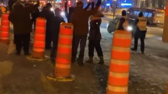 Protesters are already starting to gather for this weekends' convoy protest in Quebec City, no wonder Trudeau is hiding, Canadians are taking back control!