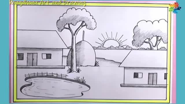 Draw A Simple Picture Of The Rural Landscape