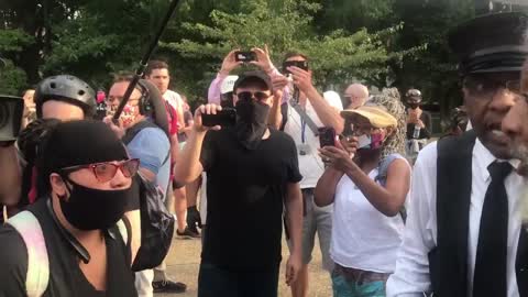 BLM Activist Screams At Elder Man Trying To Save The Emancipation Statue In DC