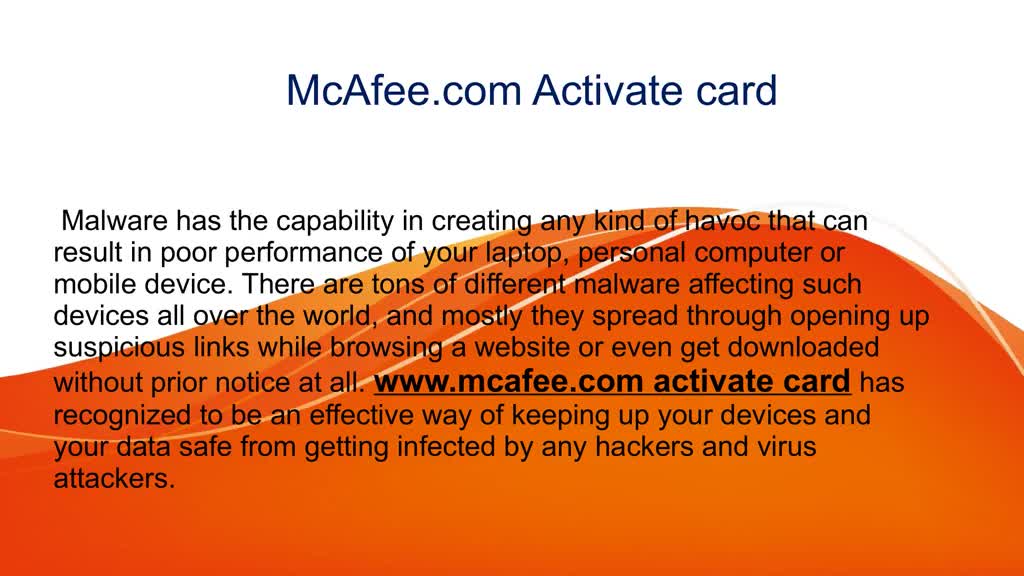 mcafee activate card