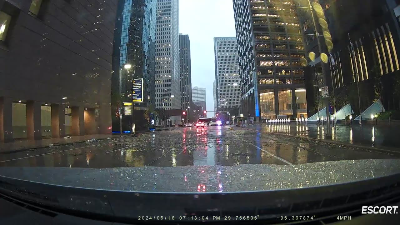 Driver Takes Shelter From Houston Tornado In Vehicle