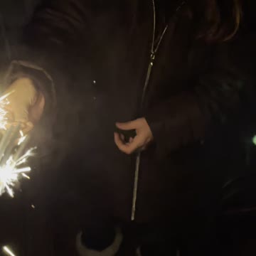 Happy New Years social distancing sparklers