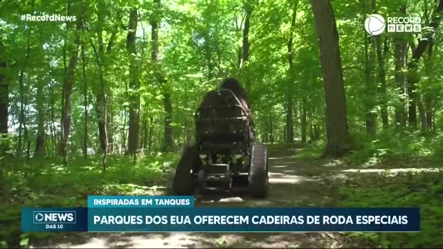 Parques dos EUA oferecem cadeiras de roda especial