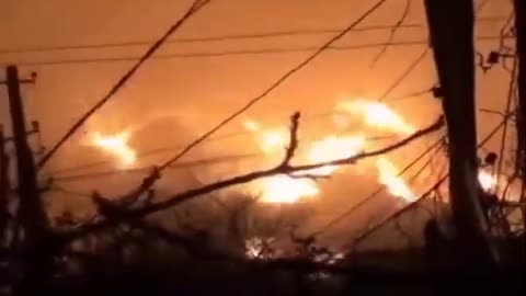 Explosion At The Oil Depot In Rovenki _ Russia Ukraine war _ Real Footage _