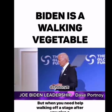 Biden is a walking vegetable.