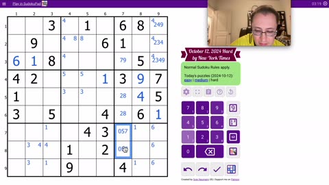 Sudoku 2024 10 12 hard