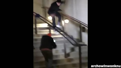 Double rail slide bail fall