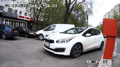 Woman Forgets to Put Car in Park