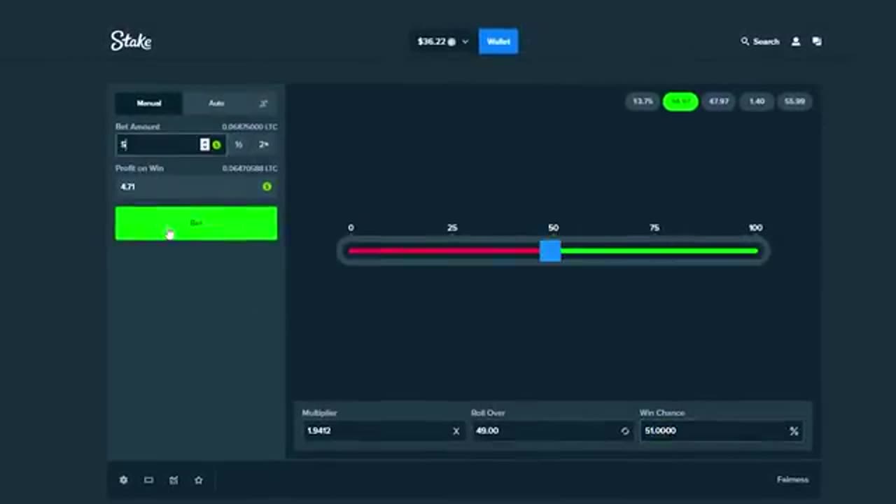 making 1$ to 100$ challenge in stake