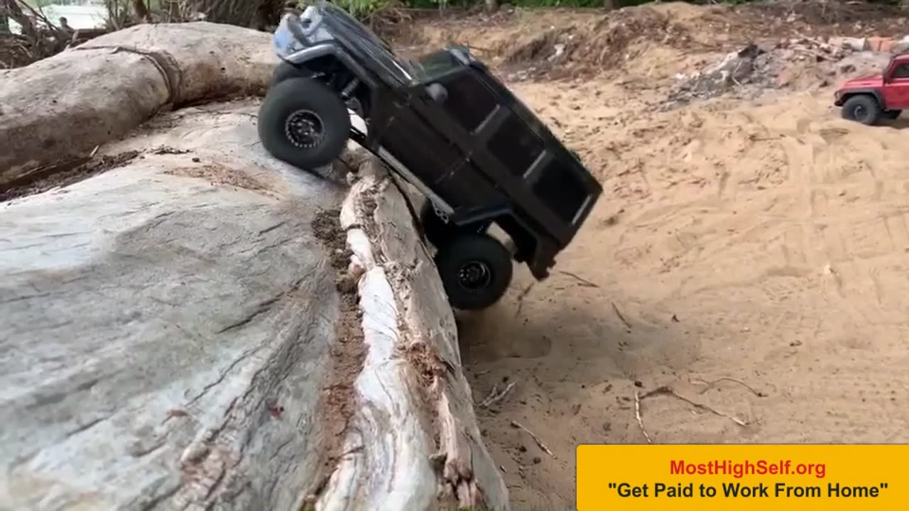 Mercedes G500 RC Takes on a Vertical Climb Over a Tree! 🚙🌲