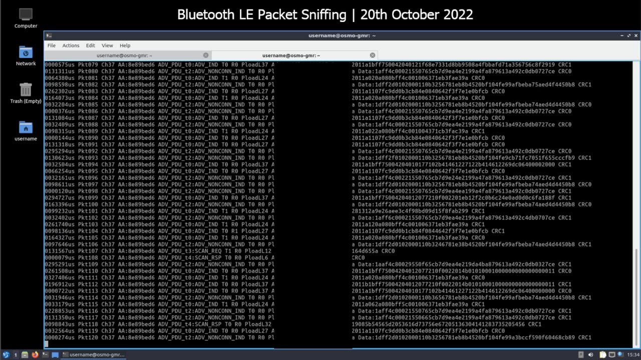Sniffing Bluetooth LE Advertisement Packets With a HackRF (Banned Video From YouTube)