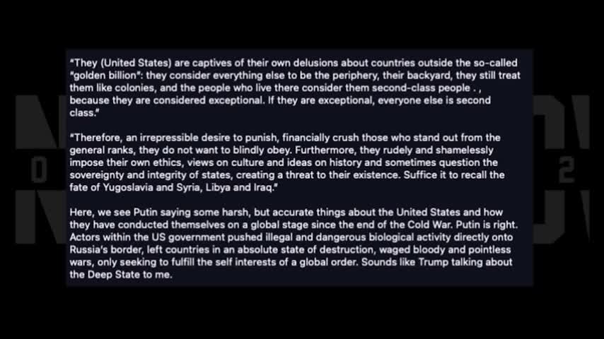 And We Know - Putin declares the end of NWO & Nazi Zelenski squirms with meeting President Trump