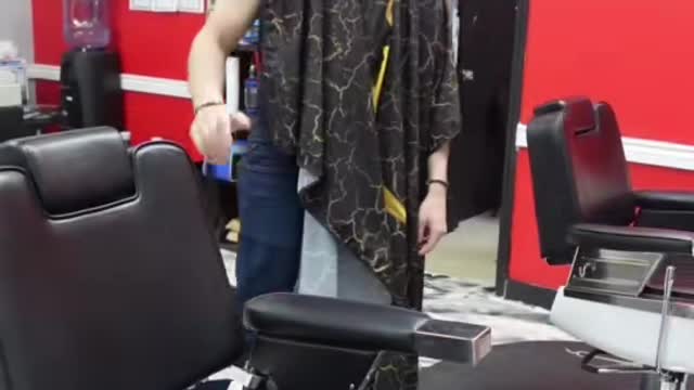 when your barber REALLY likes cutting hair