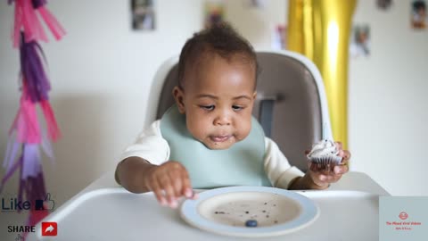 2 year old toddler celebrating his first birthday