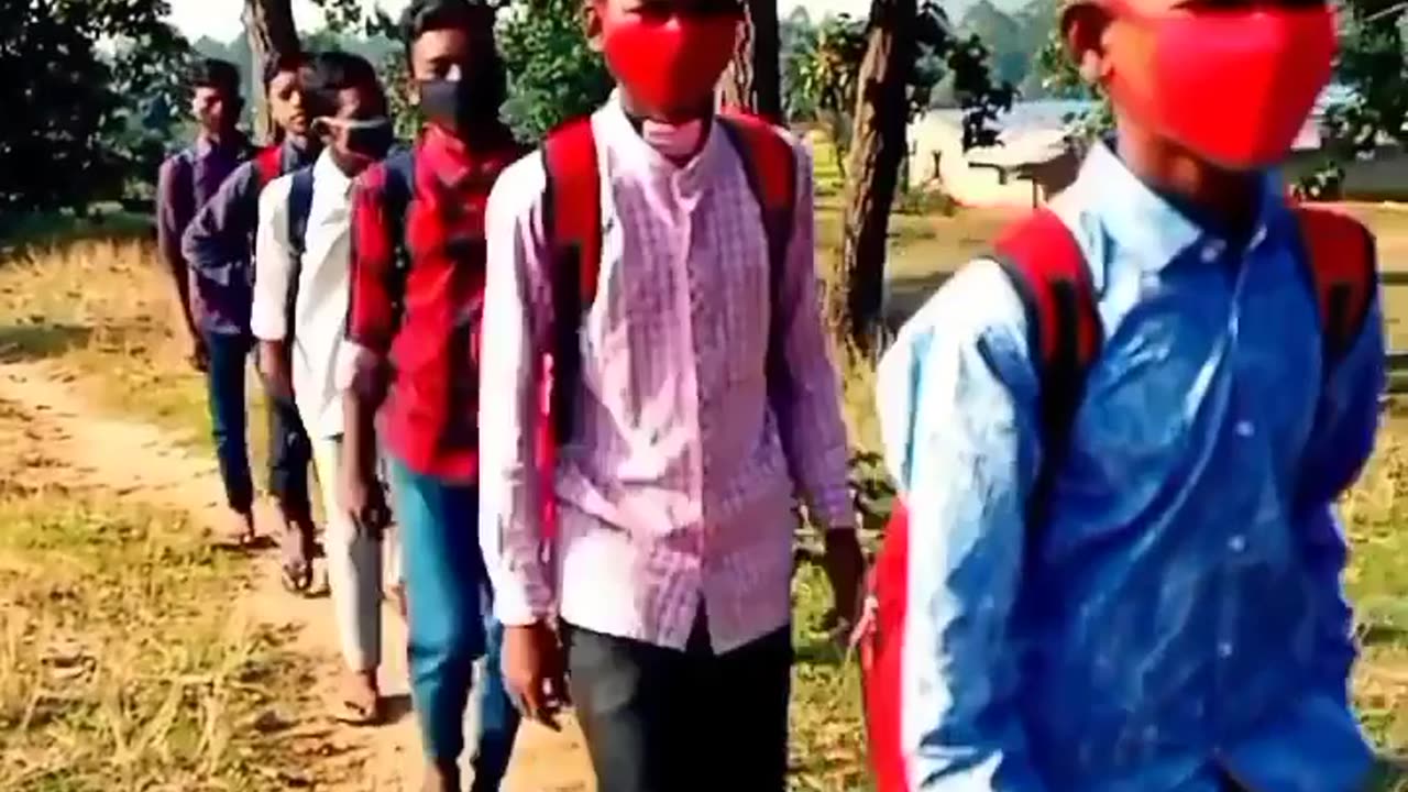 Hostel students Going to school