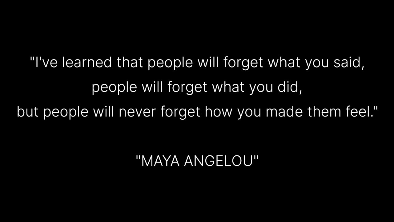 Thought by maya angelou