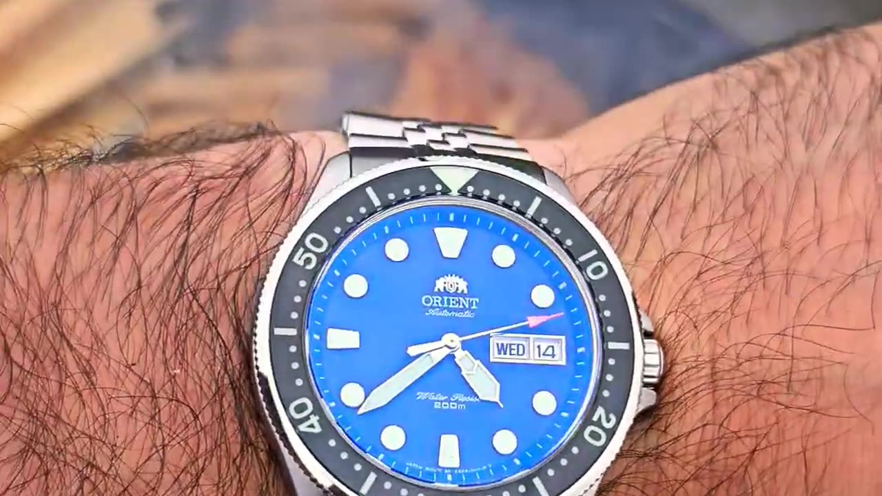 Orient Ray 2 Mod LIW Bracelet, Yobokies Bezel & LCBI sapphire insert, CT sapphire