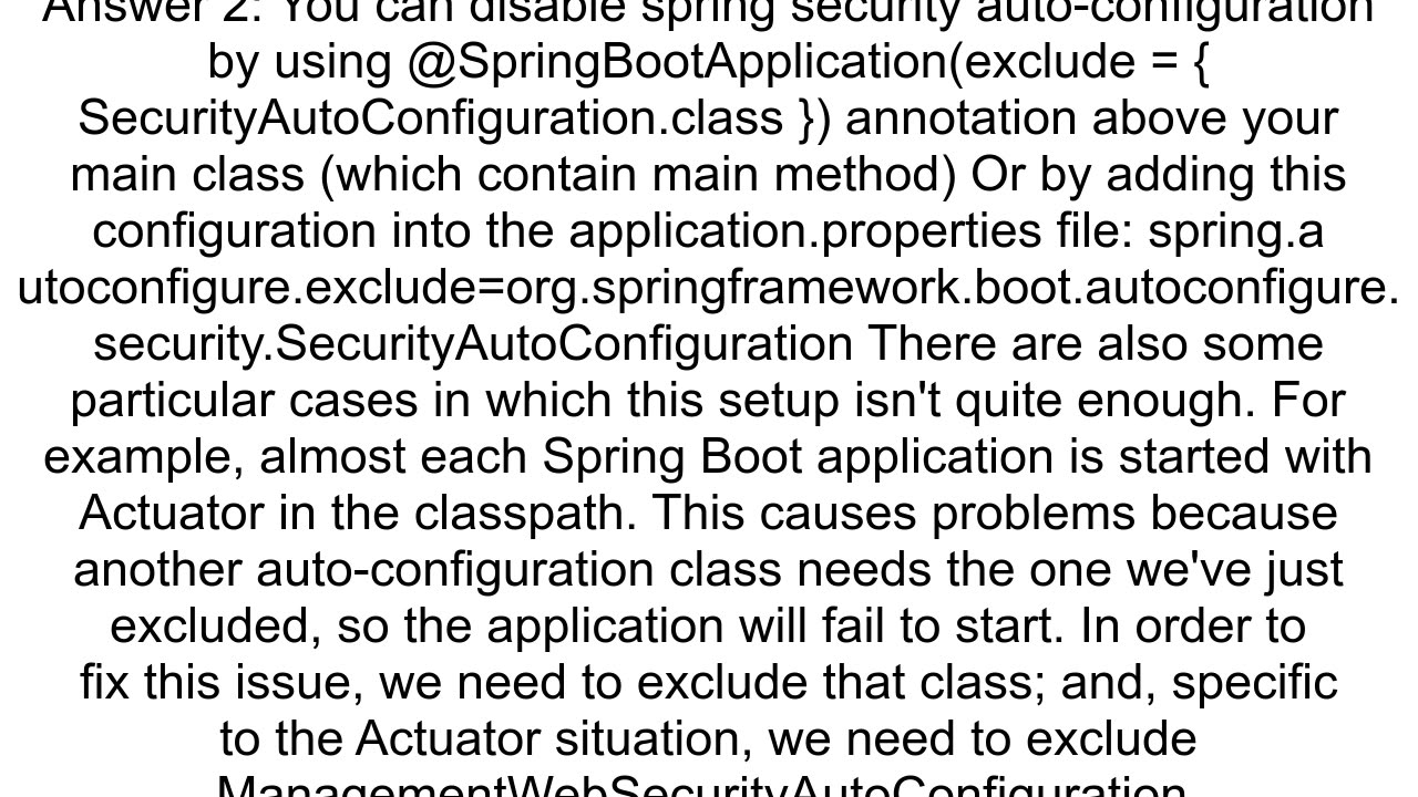 How to turn off spring security autoconfiguration