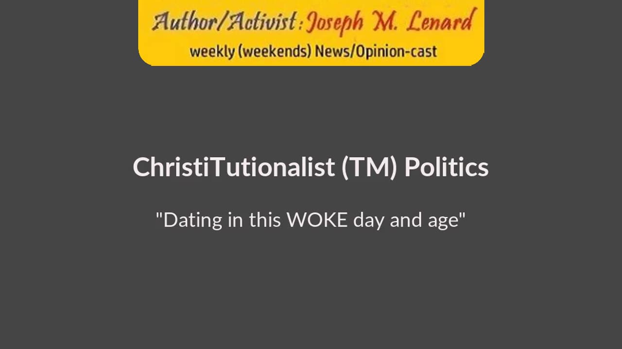 Dating in WOKE times...