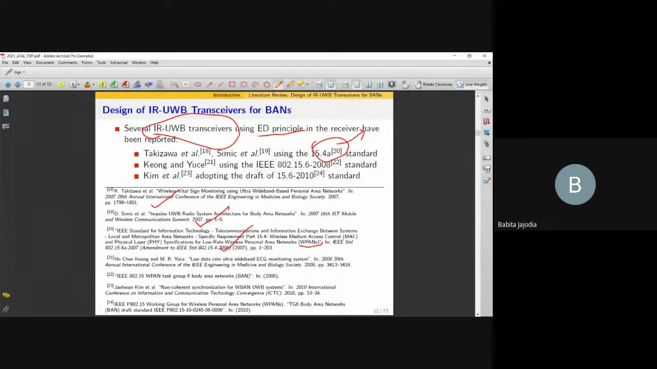 Transciever Design for IEEE 802 15 6 wireless Body Area Network System-Dr.Babita Jajodia