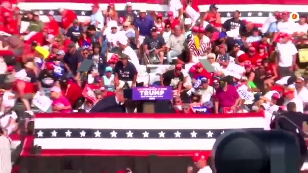 WATCH: The moment Trump was shot in right ear at rally