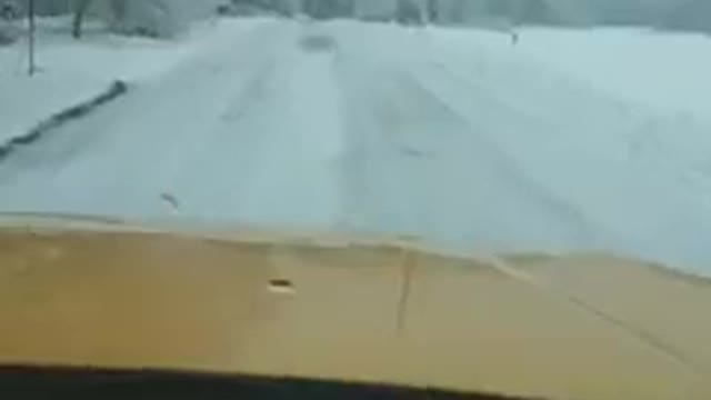 Jennifer playing in the snow.
