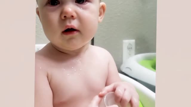 Cute baby crying video