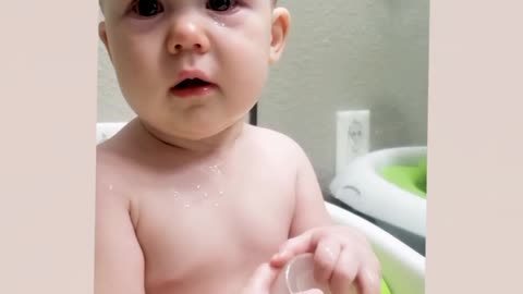 Cute baby crying video