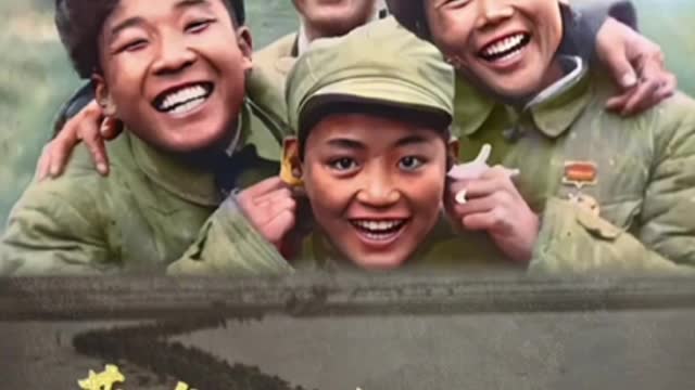 AI restores the old photo of Chinese volunteer soldiers when they were young
