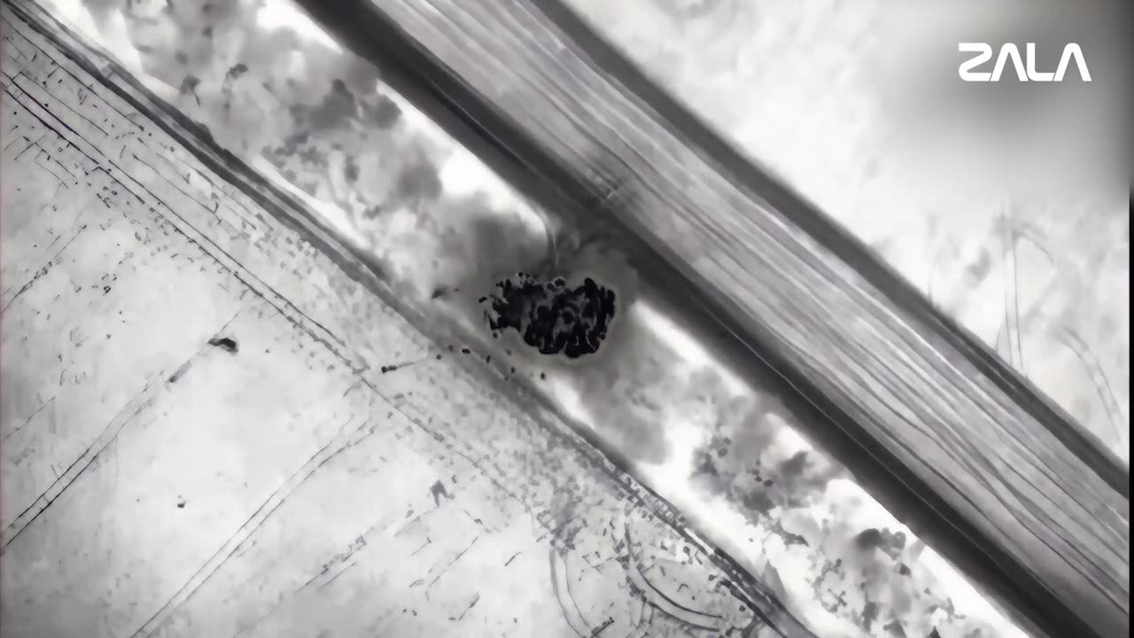Footage of Lancet Kamikaze drones destroying Ukrainian's tanks