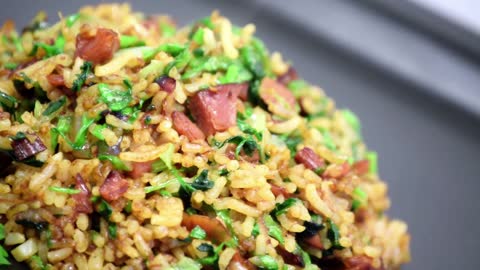 Stir Fry Rice Gammon Food Dish