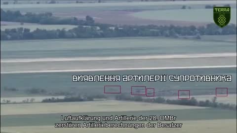 Air reconnaissance and artillery of the 28th OMBr destroy artillery calculations of the occupiers