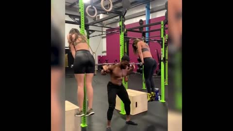 Exercise with using sexy Ladies