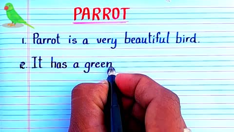 PARROT ESSAY - parrot in English - Parrot -_p2