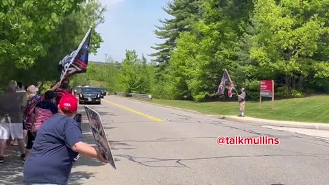 Check out the "welcoming party" that was waiting for Joe Biden in NH