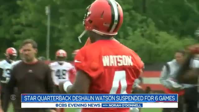 Star quarterback Deshaun Watson suspended for 6 games