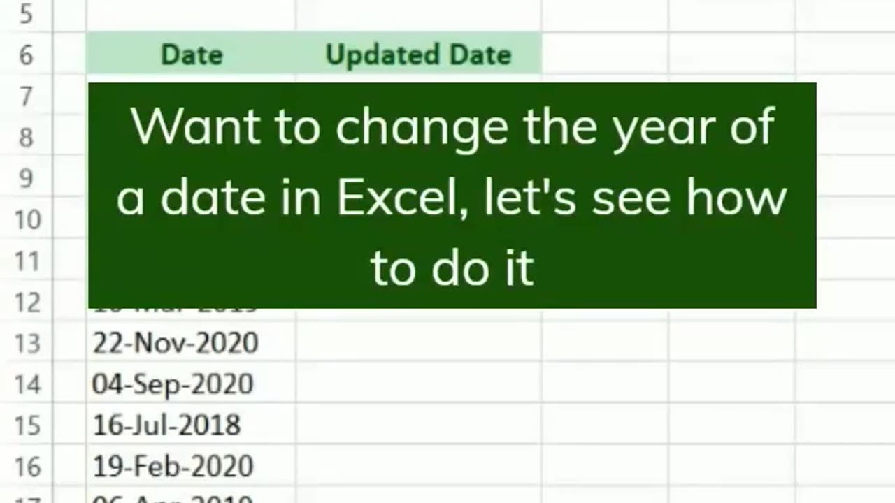 Excel Easy Tip 🔥 Change year in the date #shorts #viral #youtubeshorts #short