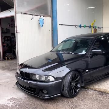 BMW E39 all black #car #classic #retro #black #wheels #cars #style #class #old #school #gold