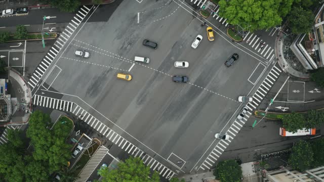 Time-Lapse of Busy Intersection