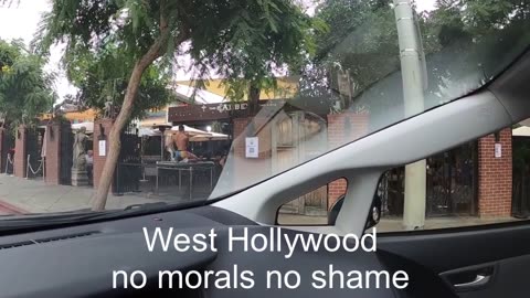 West Hollywood no morals no shame, illegal, lewd behavior right next to the sidewalk